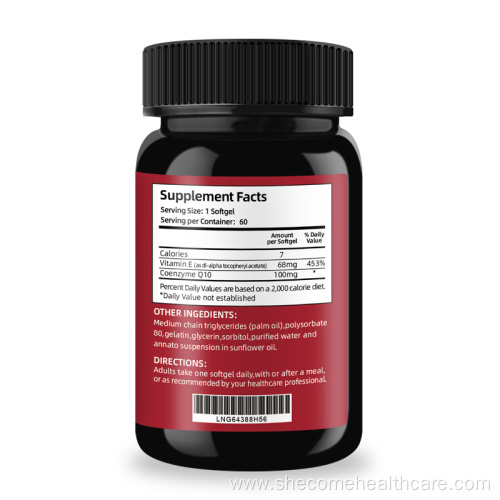 High Quality Coq10 Superior Natural Supplement Coq10 Softgel